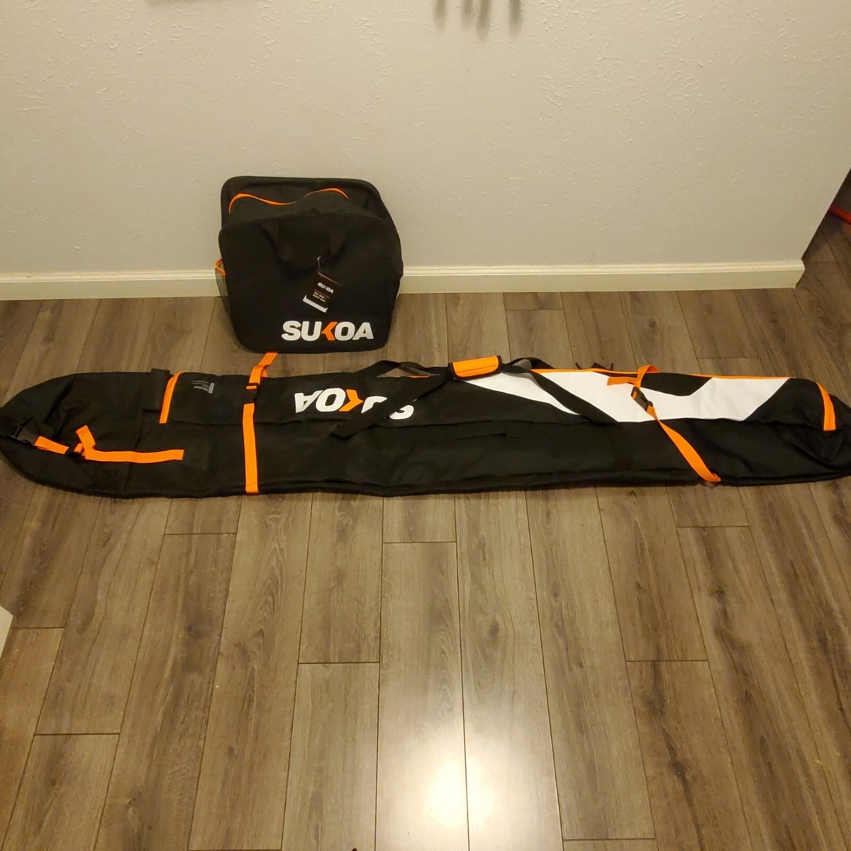 Ski Bag and Ski Boot Bag Combo for Air Travel Unpadded Ski