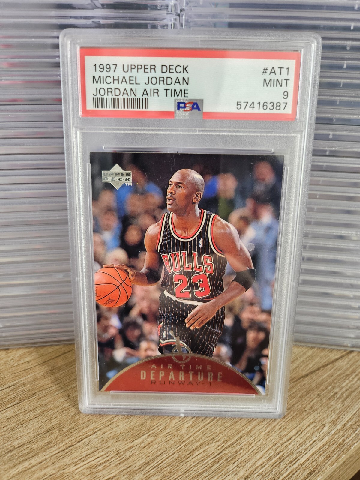 Michael Jordan 1997-98 Upper Deck Air Time Departure PSA 9 Mint 