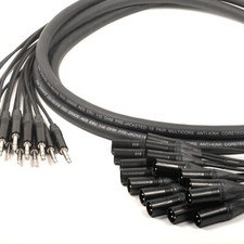 Van Damme Digitour Black Series Multicore Loom. Balanced TRS Jack Male XLR