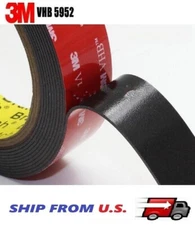 3M VHB Double Sided Foam Adhesive Tape 5952 Automotive Mounting 1/4" x 15FT