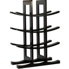 100% Bamboo Wine Rack with Dark Espresso Finish - Holds 12 Bottles Elegantly