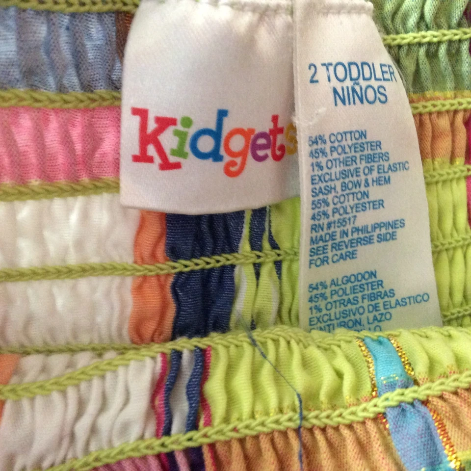 Kidgets Girls Dress Size 2 T Multicolored Metallic Thread Throughout  81 - Image 3 of 4