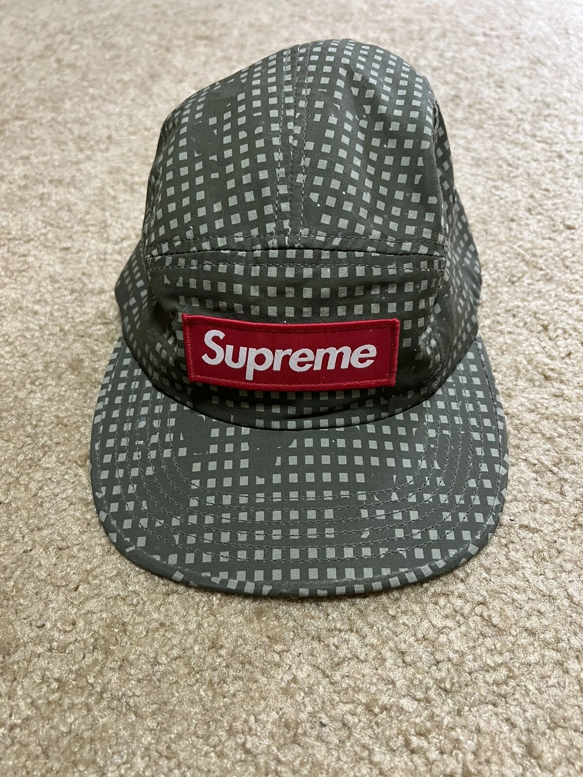 Chapeau kaki militaire Supreme fabriqué aux États Unis années 1990