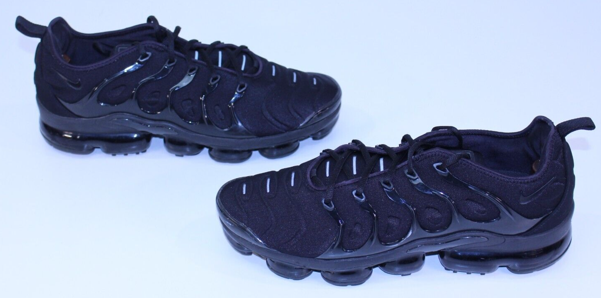 Nike Air VaporMax Plus Triple Black Sneakers Shoes Men 12 Solid