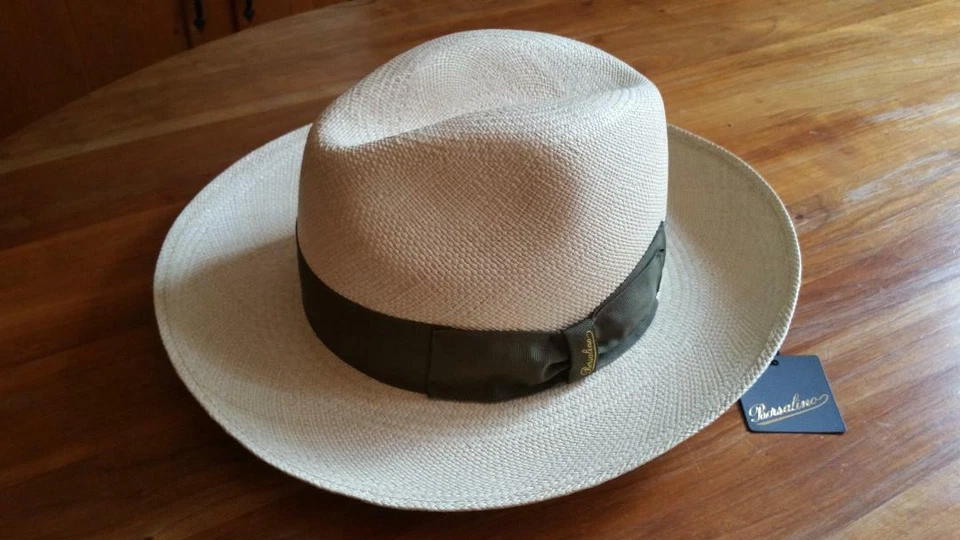 Borsalino Amedeo Panamá Quito Ala Ancha 2-7/8" Ala - Hecho en Italia - 8 Colores Foto 4 de 4