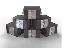 Large Storage Bag 6 Pack-Gray-85L Foldable Closet Organizers UnderBed.