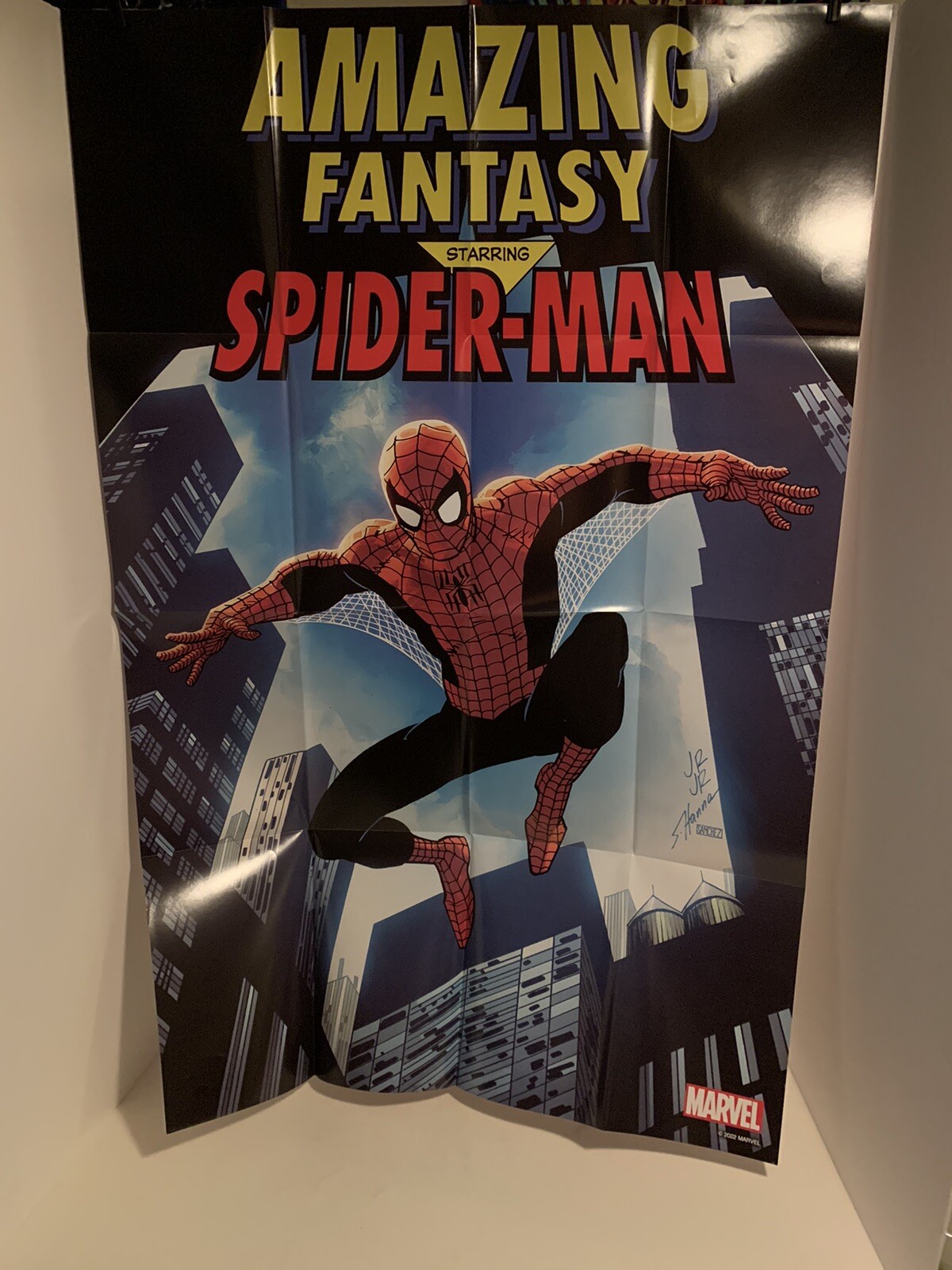 Lot of 4 Different Marvel Posters Spider-Man Thor Hulk Ms Marvel Moon Knight