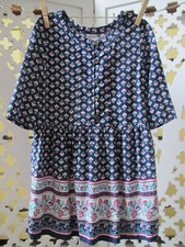 Carter's Toddler Girl Dress, 2T, Navy Blue  Pink Boho Peasant Floral