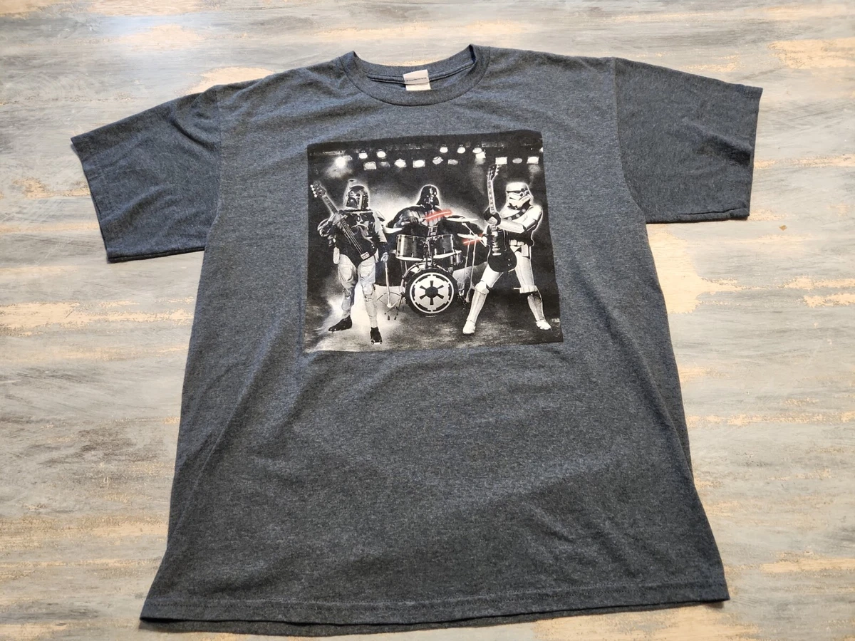 Vintage STAR WARS Rock Band Shirt Darth Vader Stormtrooper Guitar