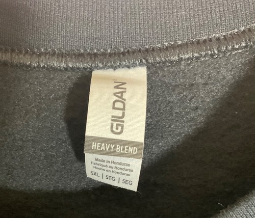 Gildan Heavy Blend Junius Graphic Crewneck Sweatshirt 5XL Black Cotton/Polyester - 第 2/3 張圖片