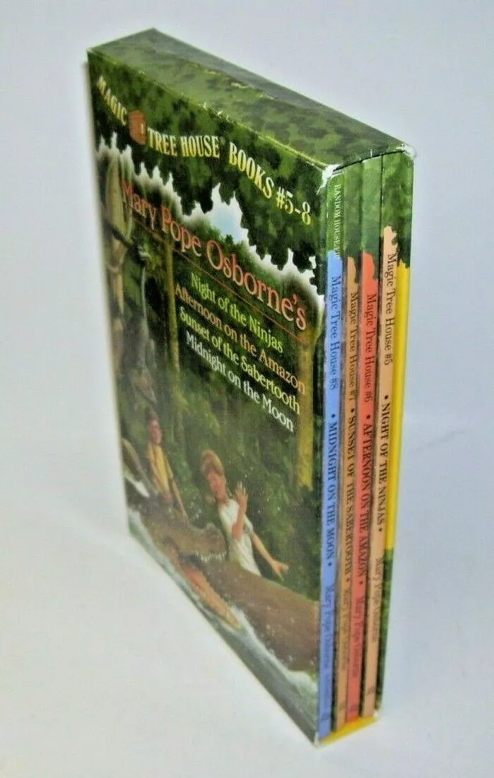 Magic Tree House Boxed Set, Books 5-8: Night of the Ninjas, Afternoon on  the , Sunset of the Sabertooth, and Midnight on the Moon