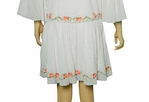 Joie Jarette Dress S 6 Women's Casual Embroidered Ivory Cotton Mini NEW 44382 - Picture 7 of 7