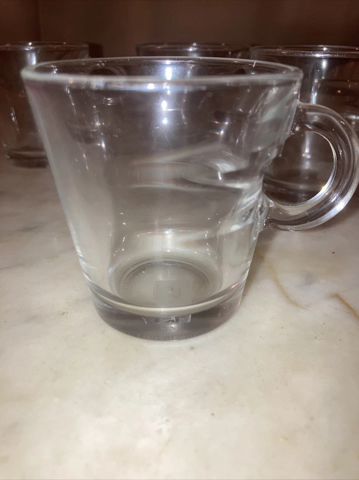 Juego de 4 tazas Nespresso Glass Espresso Demitasse hechas en Francia excelente estado Foto 2 de 3