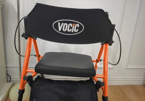 Walkers for Seniors, Rollator Walker with SeatSupports 330lb, 8" Big Wheels-used - Picture 4 of 6