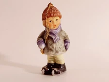 Berta Hummel Christmas Ornament "Skating Away" Girl with Ice Skates Goebel 1999