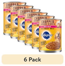 (6 pack) Chopped Ground Dinner With Beef Canned Soft Wet Dog Food, 13.2 Oz. Can 2.65 per gallon