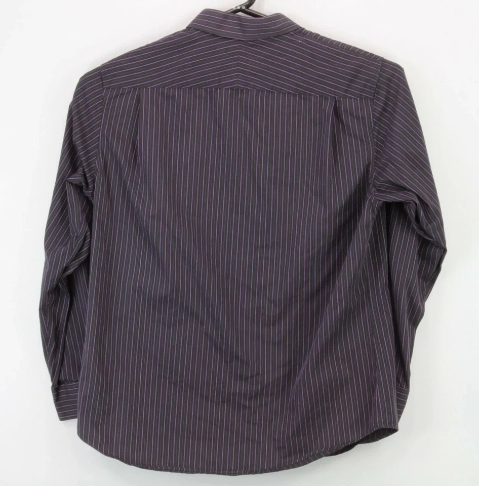 Camisa con cuello de manga larga con botones Apt 9 para hombre talla grande multicolor a rayas Foto 2 de 4