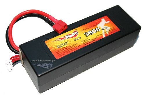 Batterie Lipo Himoto 3800mAh 11.1V 3S 30C/60C, Caisse Rigide, Pour RC