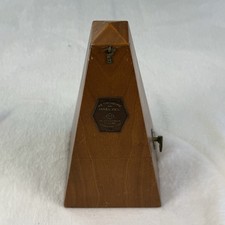 Vintage Seth Thomas Metronome De Maelzel Wood Wind Up - Tested / Working
