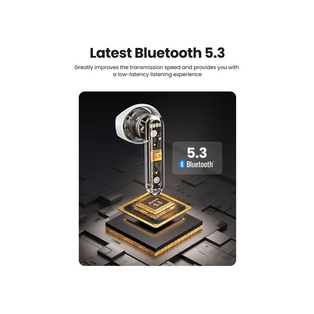 Écouteurs sans fil Bluetooth semi-intra UGREEN H5 Blanc pour smartphone et PC