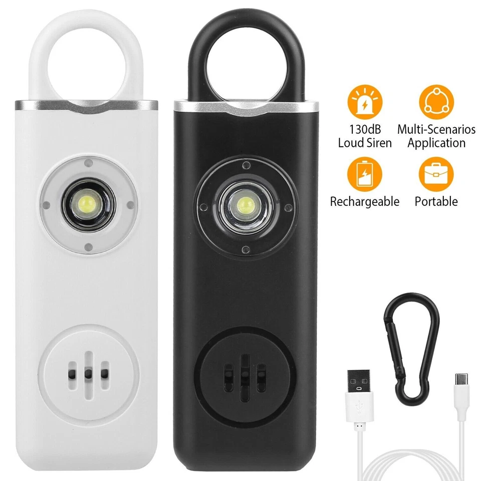 Multifunctional Safety Alarm for Women 130DB Siren w/Keychain Emergency Light - Image 2 of 4