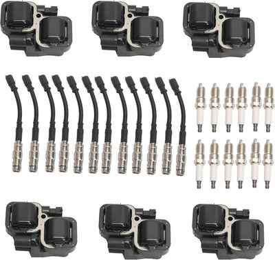 6 Ignition Coil 12 Iridium Spark Plug Wire for Mercedes C240 E320 S500 Crossfire