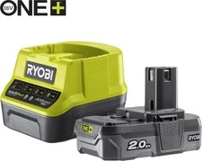 Ryobi RC18120-120 Batterie-Kit-Ladegerät 18V ONE+ Akku 1x2,0 Ah  Akkuset