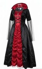 Spirit Halloween Victorian Vampiress Dress Costume Red and Black, Girls Large