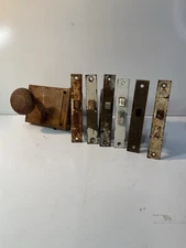 Antique Lot Of  7  Mortise Lock Door Hardware Salvage ,Door Locks W/Ornate Face