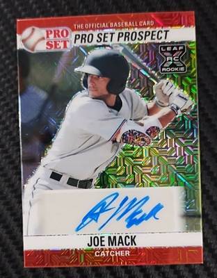 2021 Leaf Pro Set Joe Mack Mojo Refractor AUTO Rookie RC MARLINS #PSO-JM1