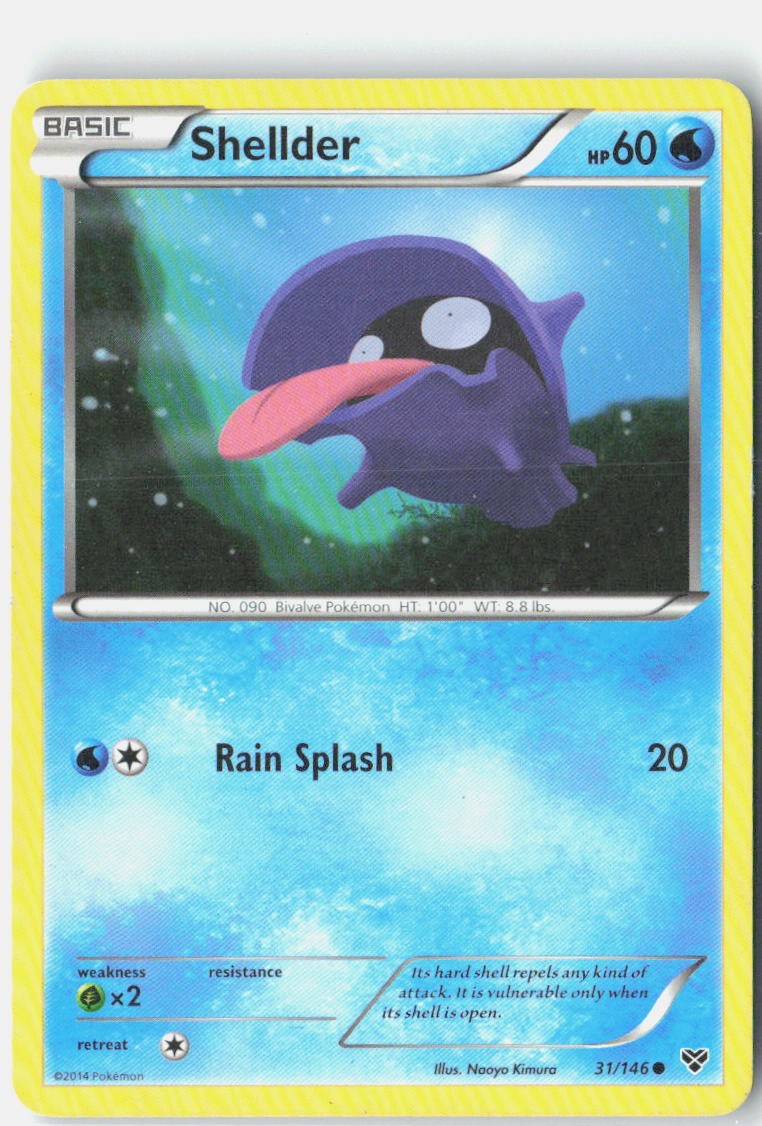 Shellder XY Base Set 31/146 Vintage Pokemon Card Normal
