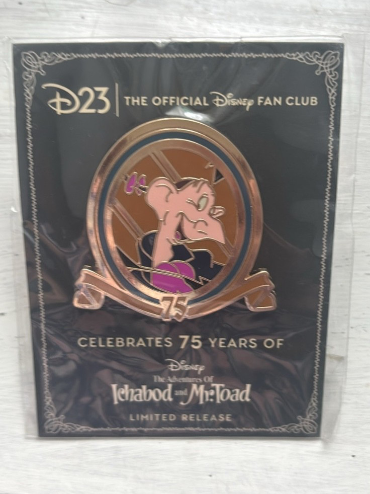 Disney D23 Adventures of Ichabod and Mr. Toad 75 Years Pin 75th Anniversary