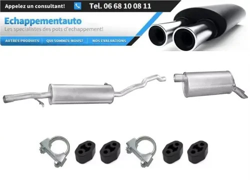 Échappement VW Sharan 2.8 V6 24V en acier aluminisé renforcé avec silencieux premium