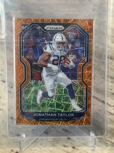 Jonathan Taylor 2020 Panini Prizm Orange Lazer Prizms Rookie RC #332 Colts