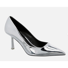 Zapatos de salón Madden Girl Brynn punta punta ESPEJO PLATEADO METÁLICO talla 7