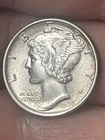 1936 Silver Mercury Dime  90% **AU/UNC** FULL BAND NICE TONING Better Date  COIN