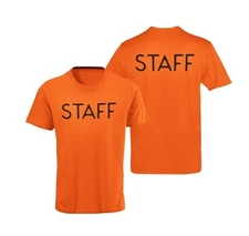 NYC FACTORY Staff T-Shirt Screen Printed Tee Printed Front & Back Staff Event...