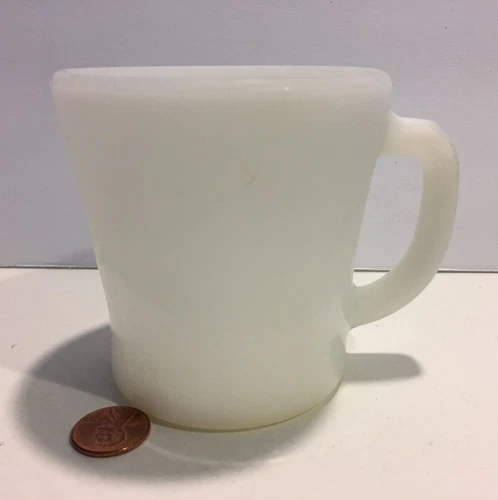 Vintage Anchor Hocking Fire King Coffee TEA Mug Cup Milk Glass White D HANDLE