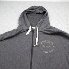 Cabelas Jacket Mens Large Gray Full Zip Long Sleeve Outdoor Hunting