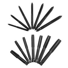 14Pcs Machine Thread Tap High Speed Steel Straight Flute Screw Thread Milling