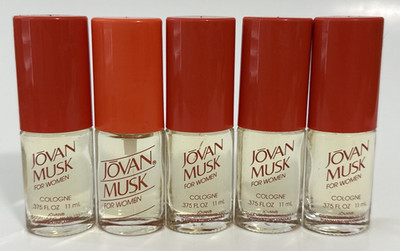 JOVAN MUSK FOR WOMEN 55ML VINTAGE COLOGNE SPRAY (5 Bottles of 11ML) New No Box