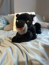 The Jungle Book Disney 14  VTG Bagheera Black Panther Plush Stuffed Animal Toy