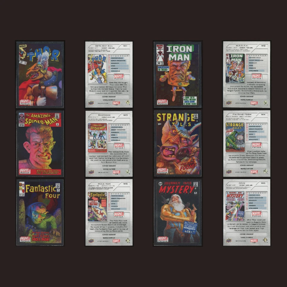 Juego completo de 100 cartas variante cubierta platino Marvel Upper Deck 2023 Spider-Man Foto 2 de 4