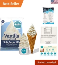 Vanilla Soft Serve Ice Cream Mix, Lactose & Gluten Free - Just Add Water, Dai...