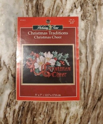 Leisure Arts Holiday Time Cross Stitch Kit: Christmas Cheer