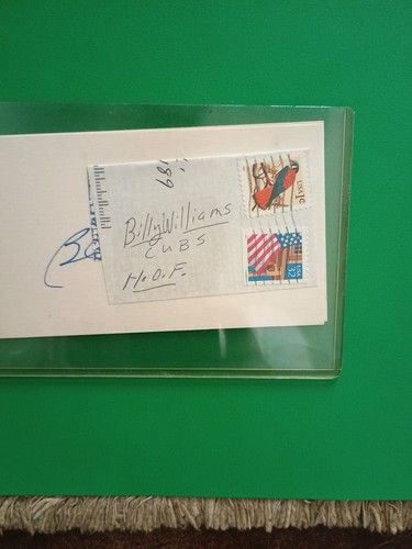 Billy Williams Autographed Index Card - Picture 2 of 2