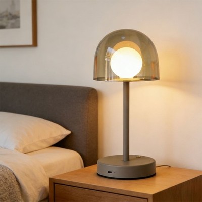 Traditional Themed Bedside Light With Feature And USB Power Connection