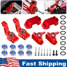 Aluminum Front Steering Blocks Rear Axle Stub Carrier For 1/10 Traxxas 2WD Slash