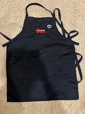 Fry's Food Stores Black Canvas Polyester Solid Bib Work Apron Unisex Grocery