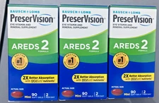 Pack Of 3 PreserVision AREDS 2 - 90  Mini Soft Gels) Exp 1/27